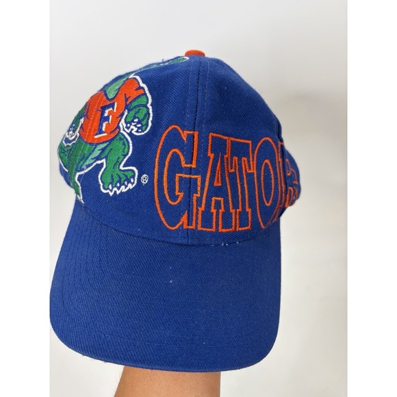 RARE VTG 90s NCAA FLORIDA GATORS THE GAME SNAPBACK HAT BIG LOGO SPELLOUT WOOL